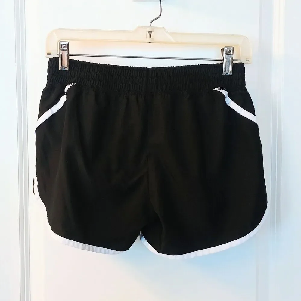 Champion DuoDry+ Athletic Running Shorts Women’s Small Black White Trim